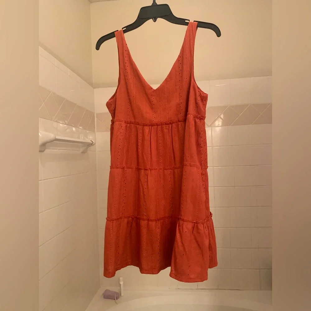 Crystal Doll Orange Dress Size S - Picture 2 of 3